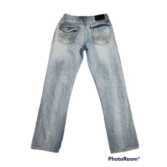 Men's CJ BLACK Jeans Distressed 30X32 Low Rise Slim Straight - Picture 2 of 9